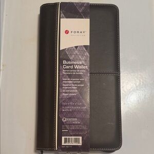 Foray Brown Business Card Organizer Wallet